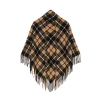 Max Mara Umido Tartan Cashmere Stole in Coffee | Scarves | Luxury Shoes 