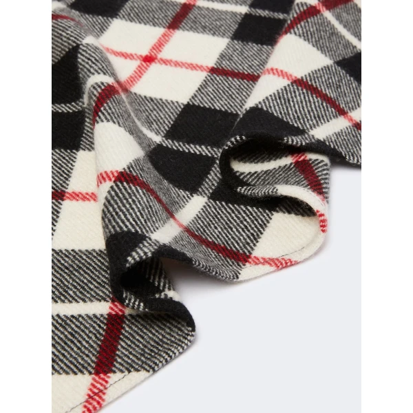 Max Mara Umido Tartan Cashmere Stole in Ivory | Scarves | Luxury Shoes 
