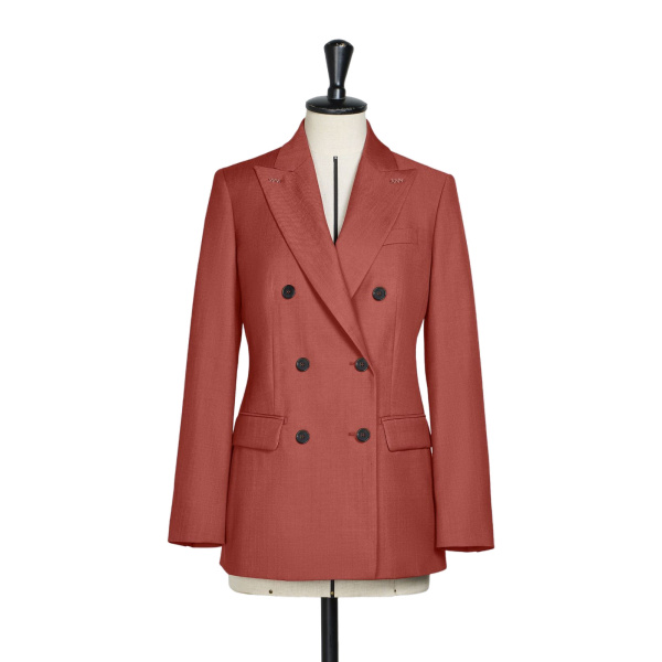 Max Mara Unione Double-Breasted Wool Gabardine Blazer in Red | Blazers | Luxury Shoes 