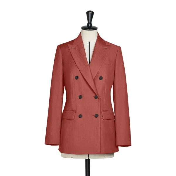 Max Mara Unione Double-Breasted Wool Gabardine Blazer in Red | Blazers | Luxury Shoes 