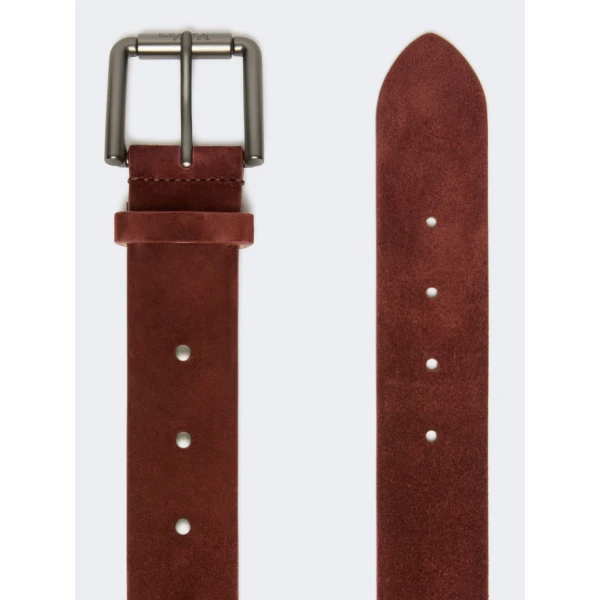 Max Mara Unno Studded Leather Belt in Amber Brown | Belts | Luxury Shoes 