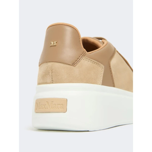 Max Mara Urban Suede Trainers in Camel | Sneakers | Luxury Shoes 
