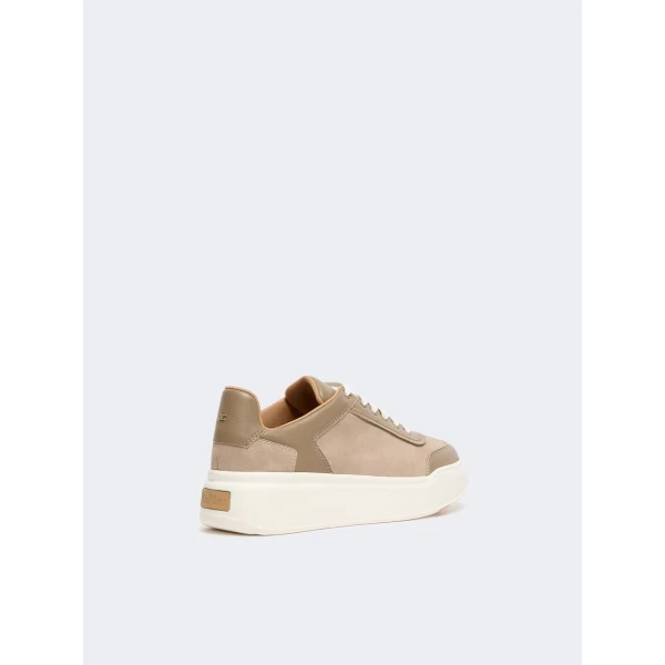 Max Mara Urban Suede Trainers in Medium Grey | Sneakers | Luxury Shoes 
