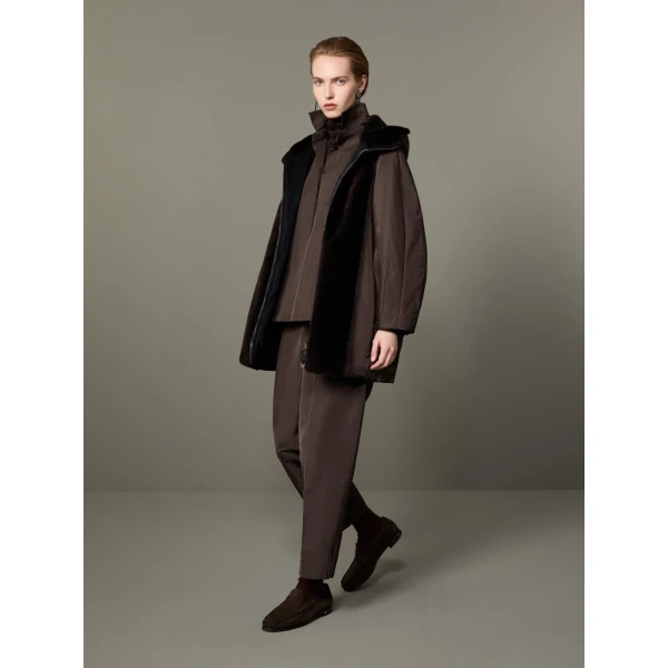 Max Mara Urbano Reversible Radzmir and Cashmere Down Jacket in Dark Brown | Jackets | Luxury Shoes 