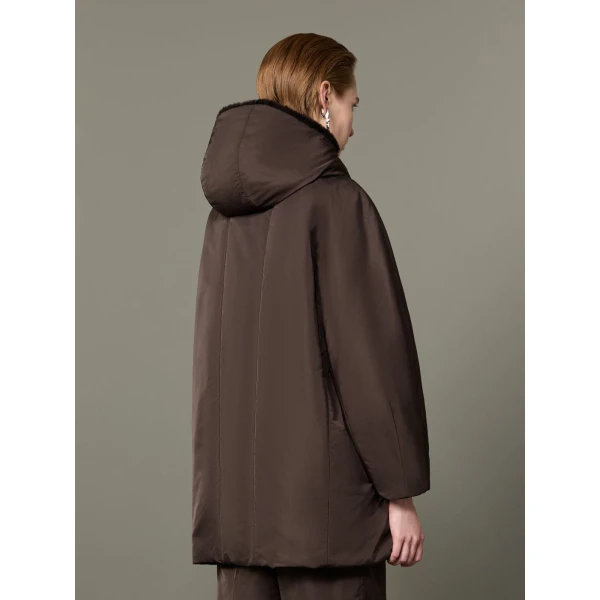 Max Mara Urbano Reversible Radzmir and Cashmere Down Jacket in Dark Brown | Jackets | Luxury Shoes 