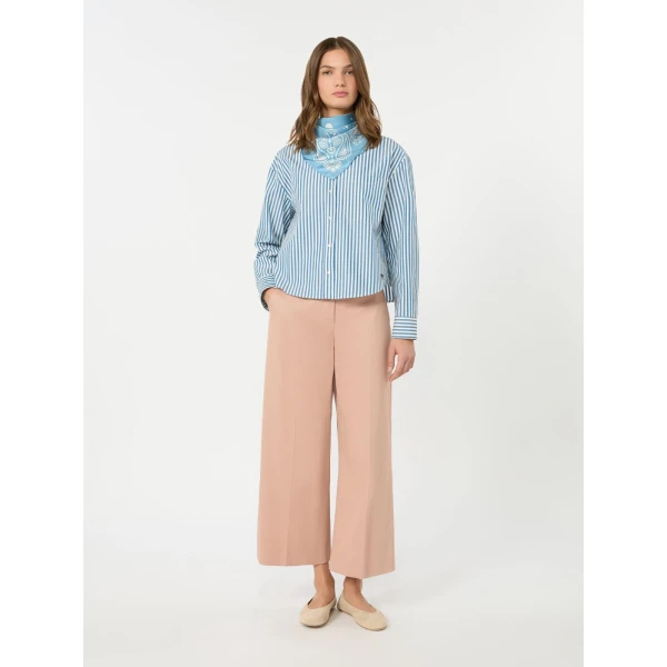 Max Mara Urial Cotton Satin Cropped Trousers in Antique Rose | Tailored pants | Luxury Shoes 