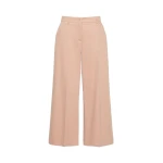 Max Mara Urial Cotton Satin Cropped Trousers in Antique Rose | Tailored pants | Luxury Shoes 