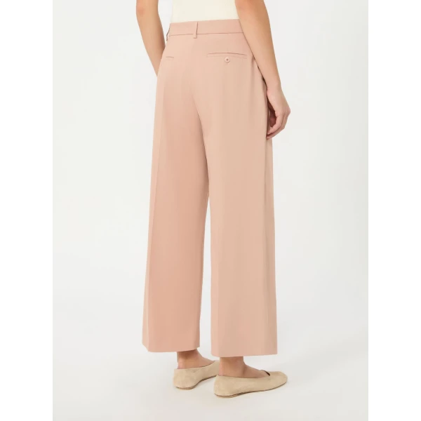 Max Mara Urial Cotton Satin Cropped Trousers in Antique Rose | Tailored pants | Luxury Shoes 