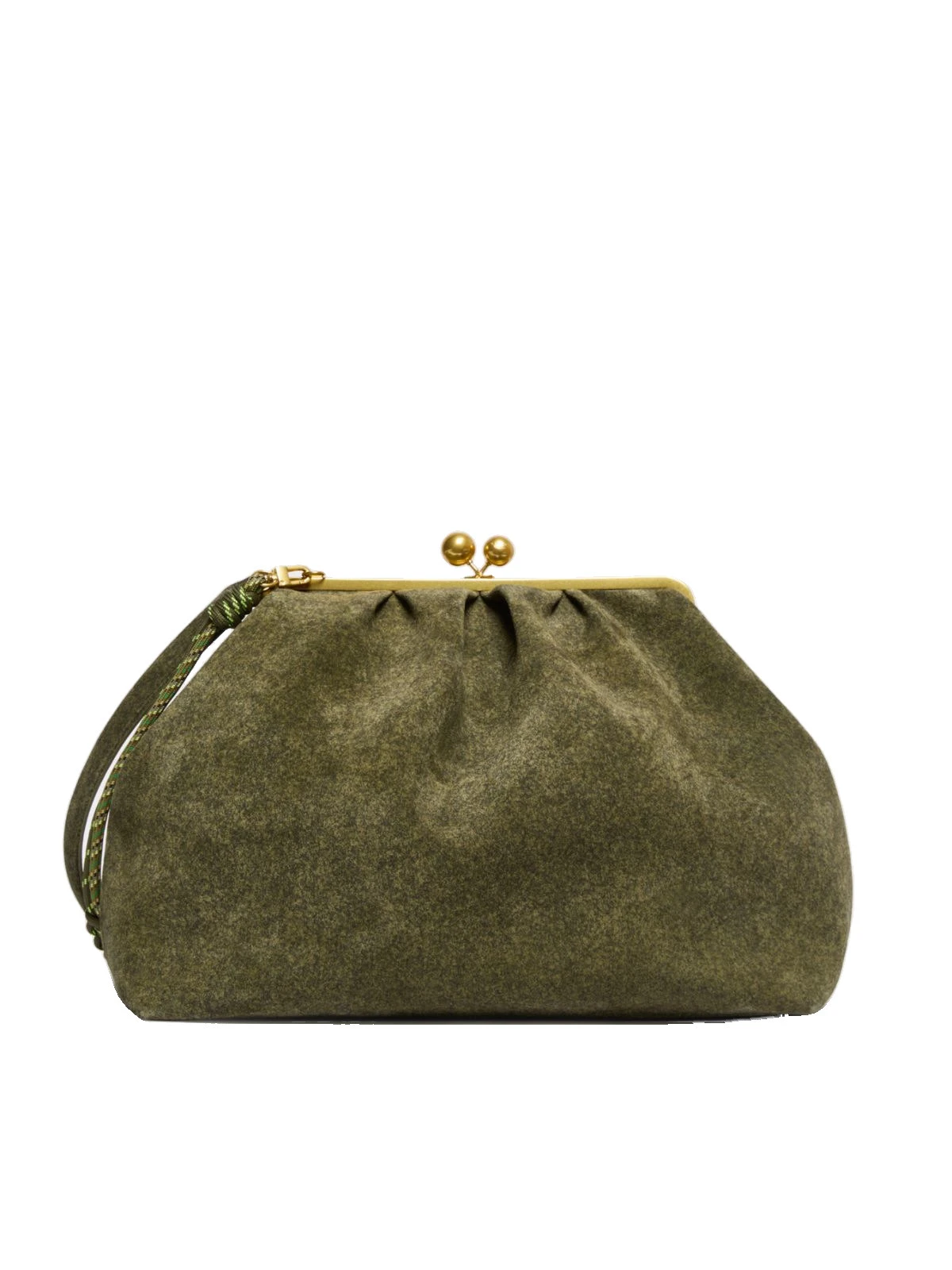 Max Mara Utile XXL Textured Suede Pasticcino Bag in Olive Green Max Mara Utile XXL Textured Suede Pasticcino Bag in Olive Green | Clutch Bags | Luxury Shoes