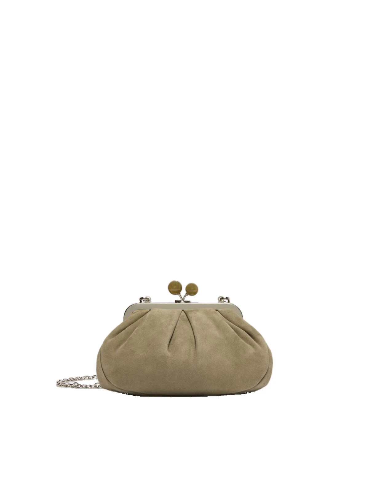 Max Mara Valois Small Suede Pasticcino Bag in Sage Green Max Mara Valois Small Suede Pasticcino Bag in Sage Green | Clutch Bags | Luxury Shoes