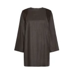 Max Mara Vanesio Wool Flannel Short Dress in Mud | Mini Dresses | Luxury Shoes 