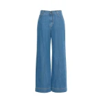 Max Mara Vega Wide-Leg Cotton Denim Jeans in Navy Style 2 | Denim | Luxury Shoes 