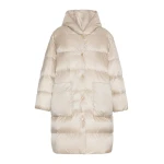 Max Mara Veliero Midi Water-Repellent Puffer Jacket in Natural | Coats | Luxury Shoes 