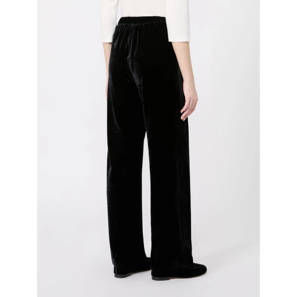 Max Mara Velvet Palazzo Trousers in Black | Wide leg pants | Luxury Shoes 