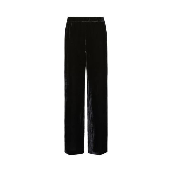 Max Mara Velvet Palazzo Trousers in Black | Wide leg pants | Luxury Shoes 