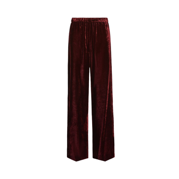 Max Mara Velvet Palazzo Trousers in Bordeaux | Wide leg pants | Luxury Shoes 