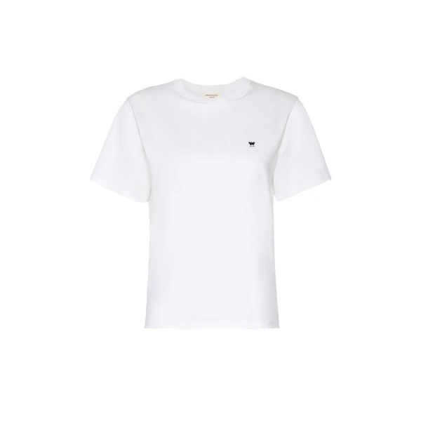 Max Mara Venaco Pure Cotton Jersey T-Shirt in White | T-shirts | Luxury Shoes 