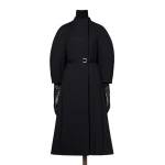 Max Mara Verbena Wool and Cashmere Redingote Coat in Black | Wool Coat | Luxury Shoes 