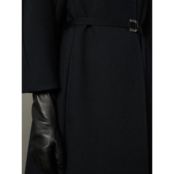 Max Mara Verbena Wool and Cashmere Redingote Coat in Black | Wool Coat | Luxury Shoes 