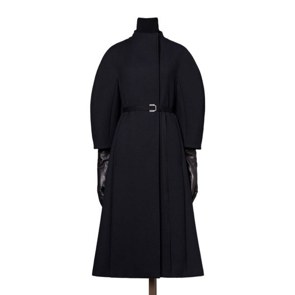 Max Mara Verbena Wool and Cashmere Redingote Coat in Black | Wool Coat | Luxury Shoes 