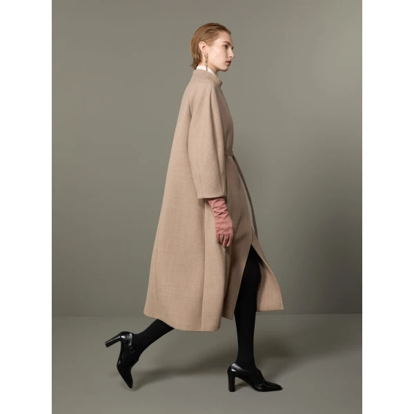 Max Mara Verbena Wool and Cashmere Redingote Coat in Turtledove | Wool Coat | Luxury Shoes 