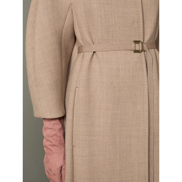 Max Mara Verbena Wool and Cashmere Redingote Coat in Turtledove | Wool Coat | Luxury Shoes 