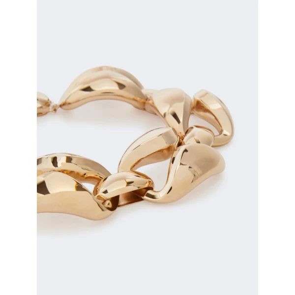 Max Mara Vertice Chunky Chain Choker in Bronze | Necklace | Luxury Shoes 