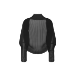 Max Mara Vesuvio Pleated Fabric Shrug in Black | Jackets | Luxury Shoes 