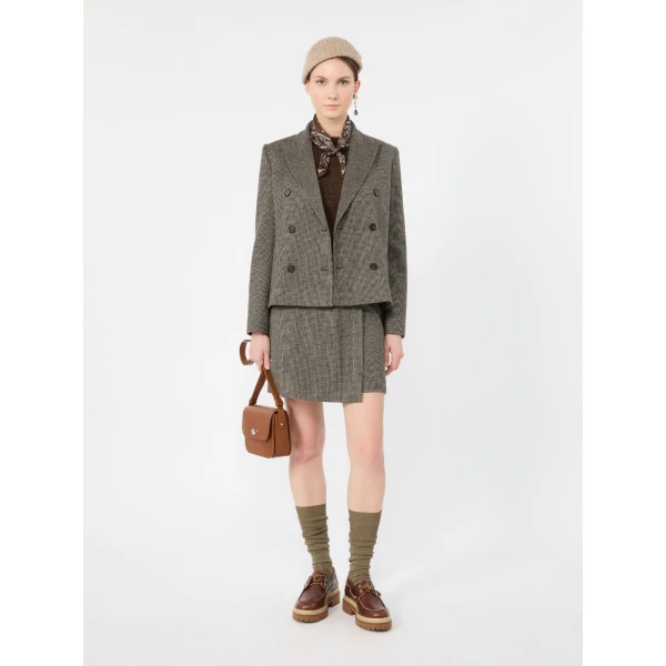 Max Mara Vetta Micro Jacquard Jersey Culottes in Brown | Tailored pants | Luxury Shoes 