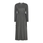 Max Mara Vettura Jacquard Jersey Maxi Dress in Medium Grey | Maxi Dresses | Luxury Shoes 