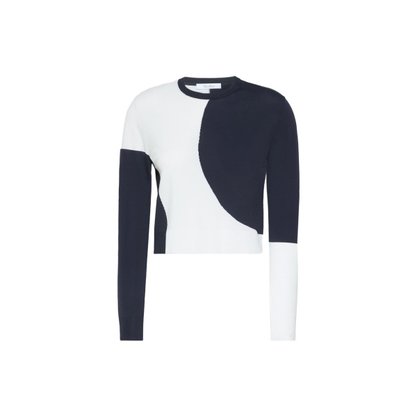 Max Mara Vetusta Slim-Fit Viscose Crepe Sweater in White | Sweaters | Luxury Shoes 