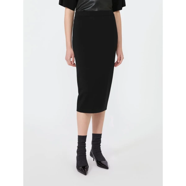 Max Mara Viale Viscose Yarn Pencil Skirt in Black | Pencil Skirts | Luxury Shoes 