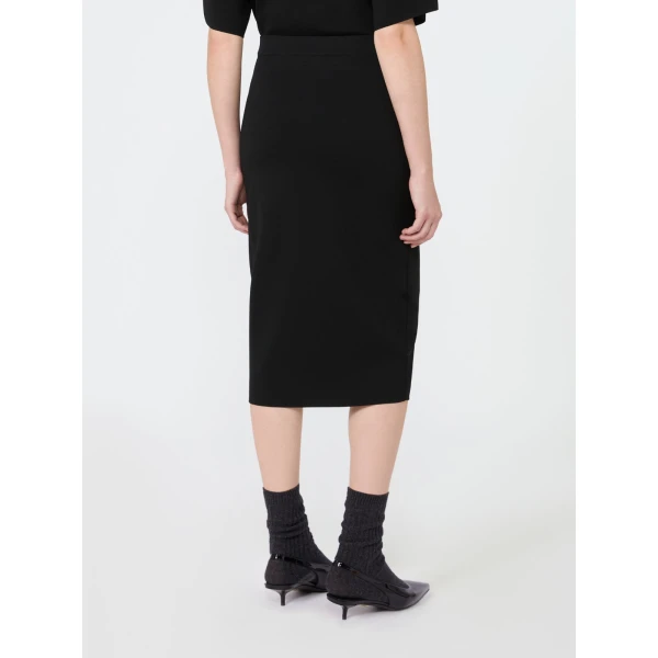 Max Mara Viale Viscose Yarn Pencil Skirt in Black | Pencil Skirts | Luxury Shoes 