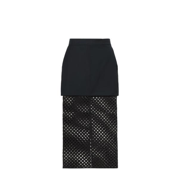 Max Mara Viale Woollen Cloth Pencil Skirt in Ultramarine | Pencil Skirts | Luxury Shoes 