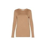 Max Mara Vicini Light Wool Jersey T-Shirt in Camel | T-shirts | Luxury Shoes 