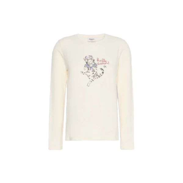Vicino Stretch Jersey Graphic T-Shirt in Ivory