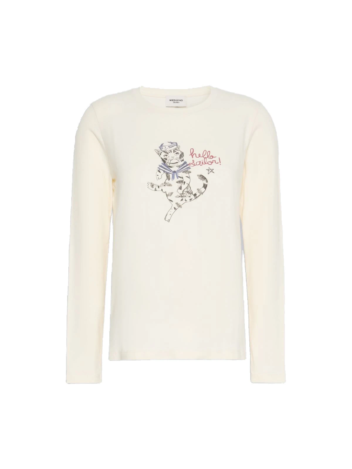 Max Mara Vicino Stretch Jersey Graphic T-Shirt in Ivory Max Mara Vicino Stretch Jersey Graphic T-Shirt in Ivory | T-shirts | Luxury Shoes