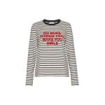 Max Mara Vicino Stretch Jersey Graphic T-Shirt in Navy | T-shirts | Luxury Shoes 