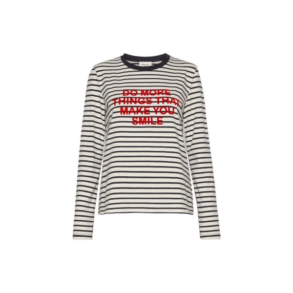 Max Mara Vicino Stretch Jersey Graphic T-Shirt in Navy | T-shirts | Luxury Shoes 