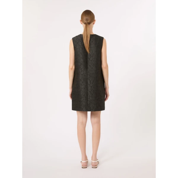 Max Mara Vicolo Cotton-Blend Jacquard Princess Dress in Dark Green | Mini Dresses | Luxury Shoes 