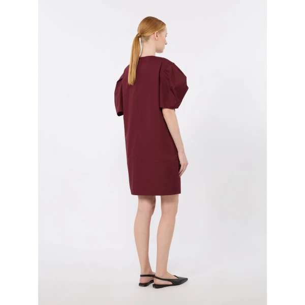 Max Mara Vicolo Cotton Poplin Short Dress in Ruby | Mini Dresses | Luxury Shoes 