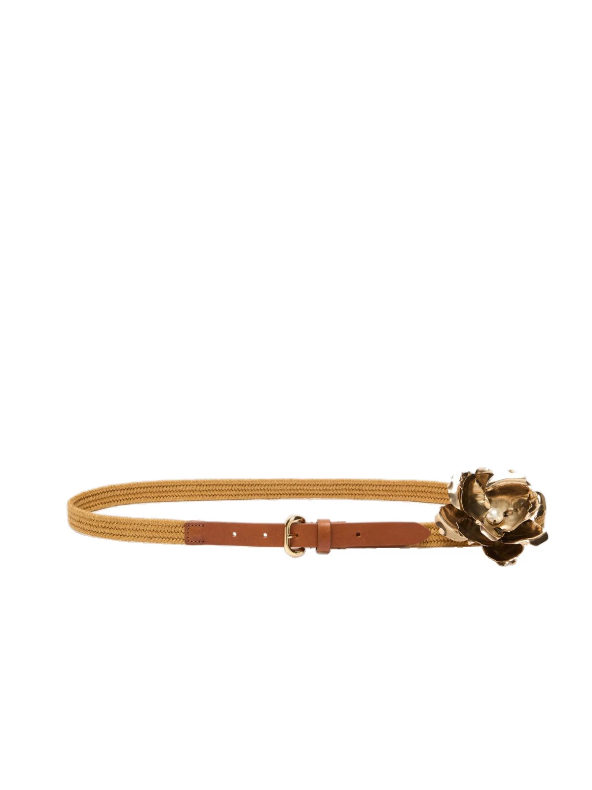 Max Mara Vicolo Linen and Cotton Belt with Brooch in Mustard Max Mara Vicolo Linen and Cotton Belt with Brooch in Mustard | Belts | Luxury Shoes