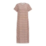 Max Mara Vinci Printed Silk T-Shirt Dress in Antique Rose | Shirtdress | Luxury Shoes 