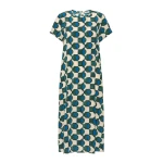 Max Mara Vinci Printed Silk T-Shirt Dress in Dark Green | Shirtdress | Luxury Shoes 