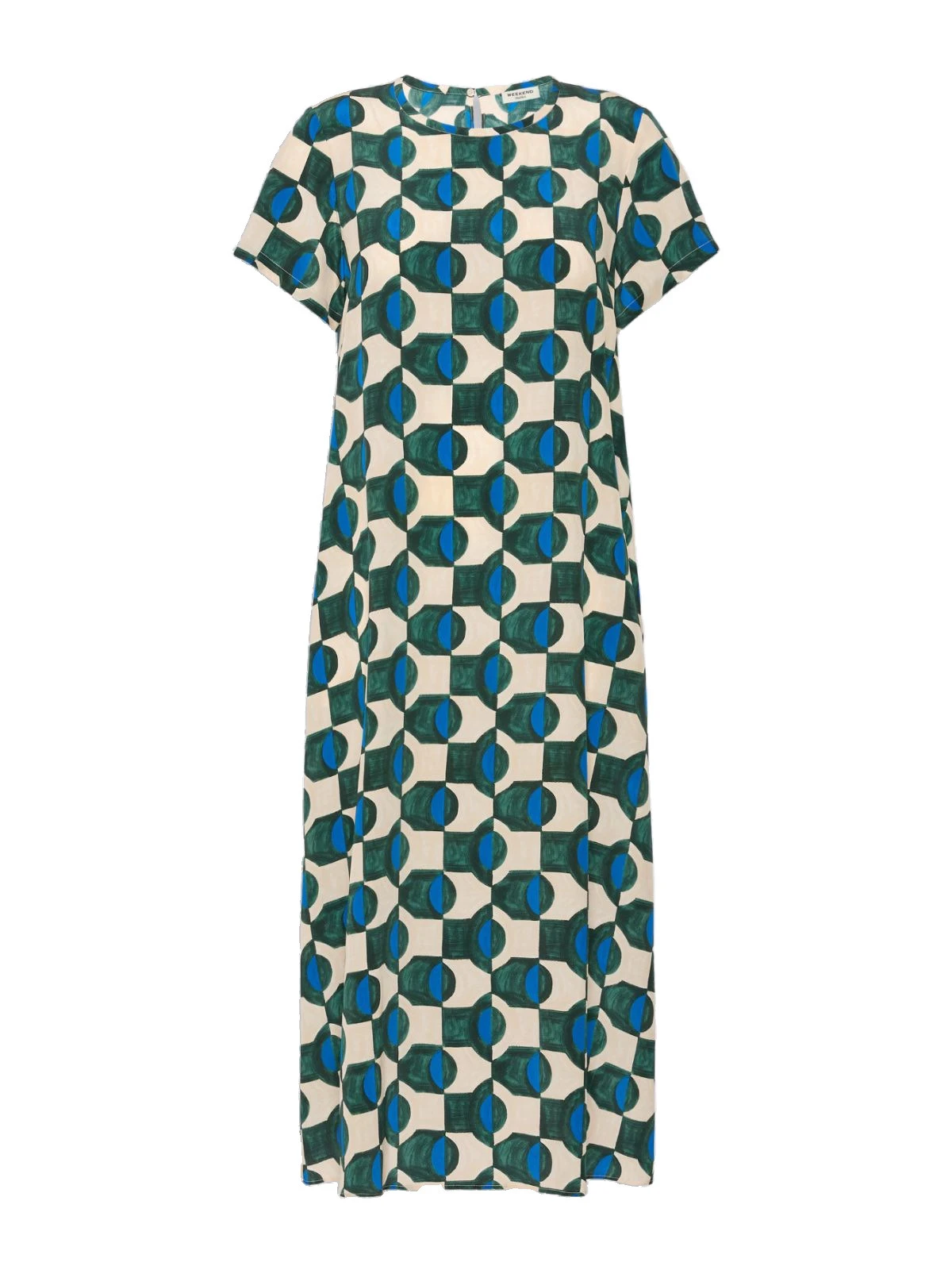 Max Mara Vinci Printed Silk T-Shirt Dress in Dark Green Max Mara Vinci Printed Silk T-Shirt Dress in Dark Green | Shirtdress | Luxury Shoes
