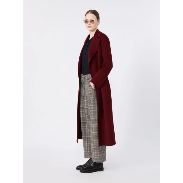 Max Mara Vischio Chequered Wool Flannel Joggers in Ultramarine | Sweatpants | Luxury Shoes 