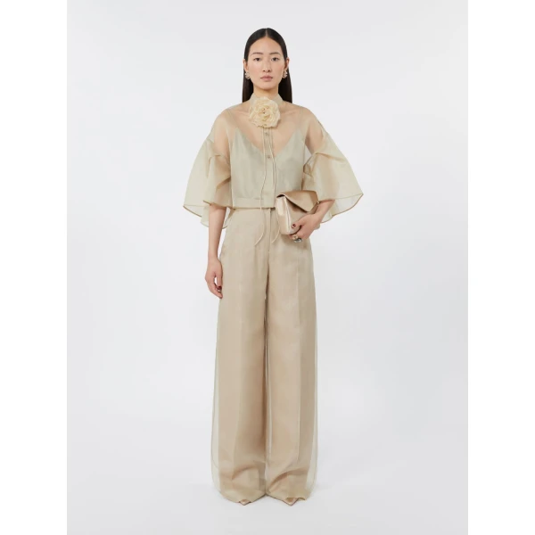 Max Mara Viscose and Silk Satin Clutch Bag in Beige | Clutch Bags | Luxury Shoes 