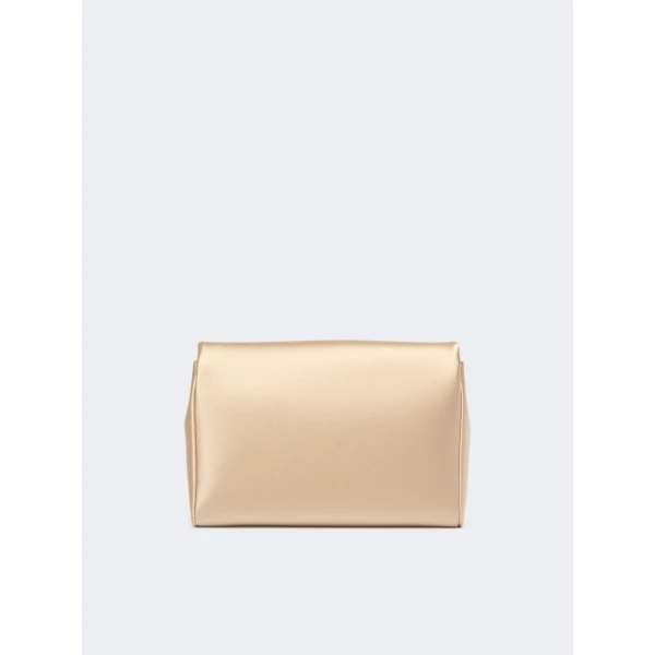 Max Mara Viscose and Silk Satin Clutch Bag in Beige | Clutch Bags | Luxury Shoes 