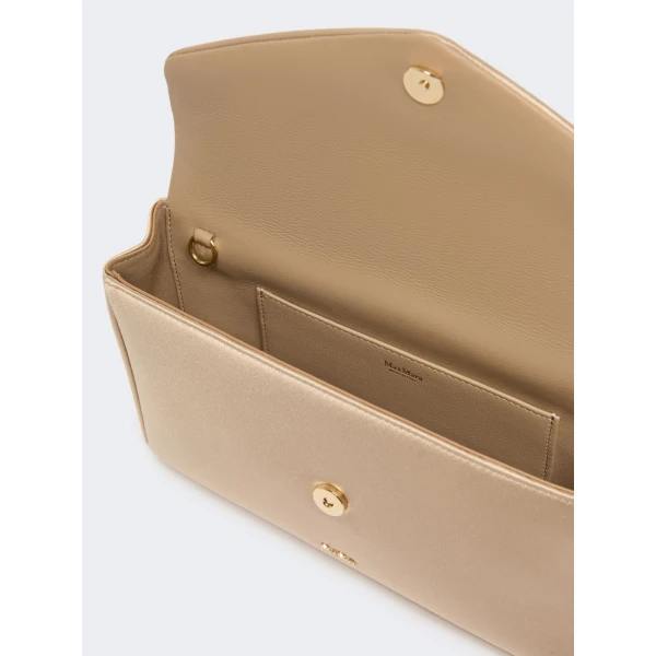 Max Mara Viscose and Silk Satin Clutch Bag in Beige | Clutch Bags | Luxury Shoes 