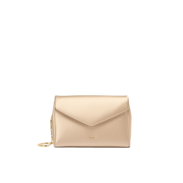 Max Mara Viscose and Silk Satin Clutch Bag in Beige | Clutch Bags | Luxury Shoes 